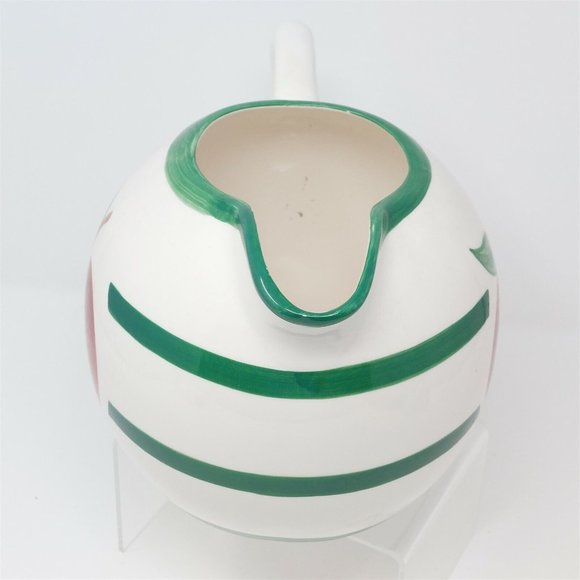 Water Beverage Pitcher Apple Motif Asia Master Group Hallmark Vintage Decor 7" - Picture 5 of 8